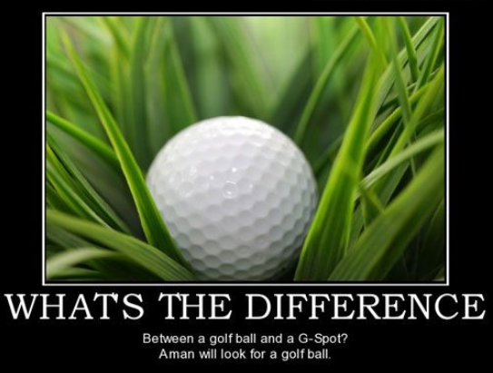 difference between golf ball and g-spot?