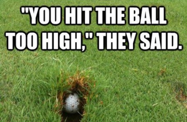 Tee the golf ball lower.