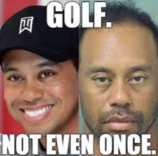 Tiger Woods tore up